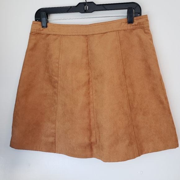 H&M Divided Skirt Brown Faux Suede Size 10 NWT - Picture 5 of 5